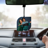 Acrylic Two Side Curved Square Shape Car Photo Hangings